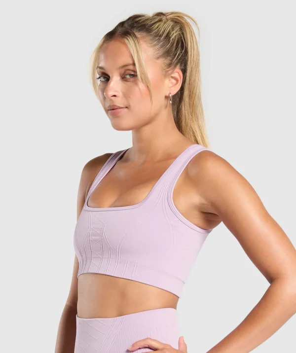 Gymshark Sports Bras*Corset Seamless Sports Bra WarmLilac