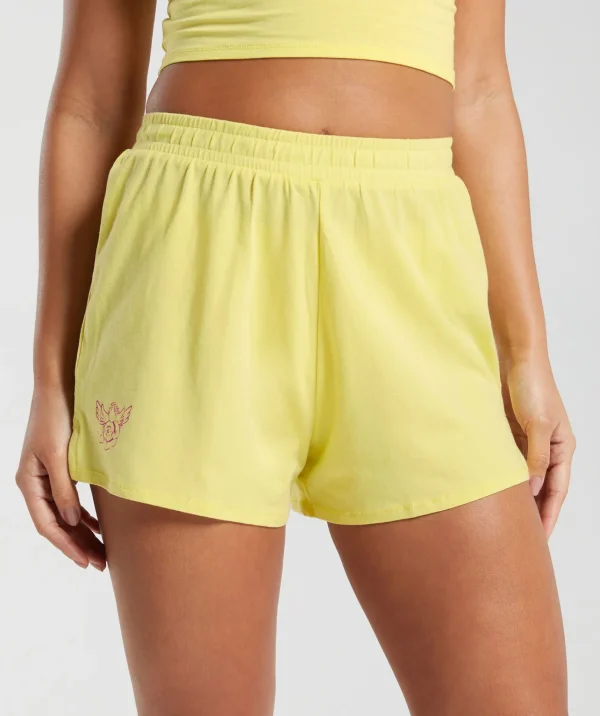 Gymshark Underwear & Basics | Women's Underwear*Cotton Graphic Shorts LemonYellow