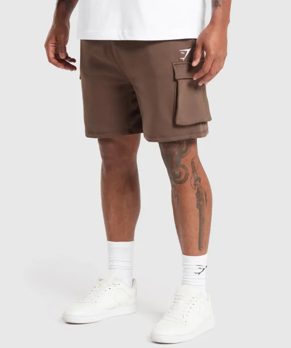 Gymshark Shorts*Crest Cargo 7" Shorts WalnutBrown