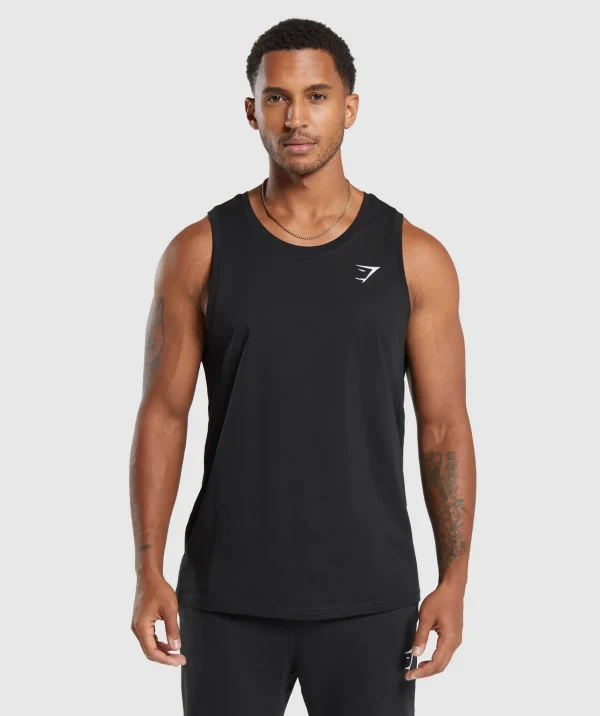 Gymshark Tank Tops*Crest Cotton Tank Black