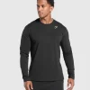 Gymshark T-shirts & Tops*Crest Long Sleeve T-Shirt Black