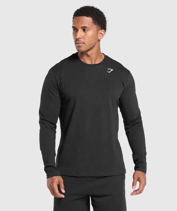 Gymshark T-shirts & Tops*Crest Long Sleeve T-Shirt Black