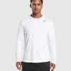 Gymshark T-shirts & Tops*Crest Long Sleeve T-Shirt White