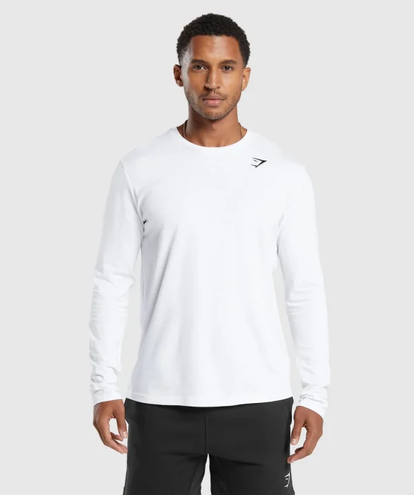 Gymshark T-shirts & Tops*Crest Long Sleeve T-Shirt White