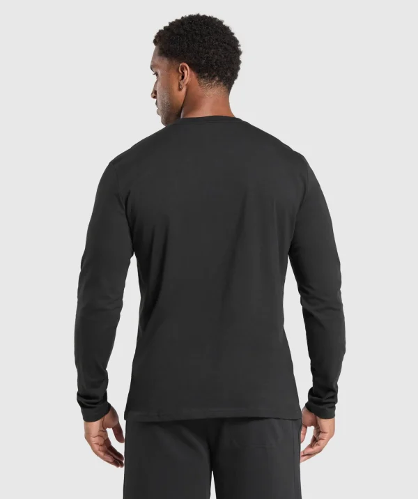 Gymshark T-shirts & Tops*Crest Long Sleeve T-Shirt Black