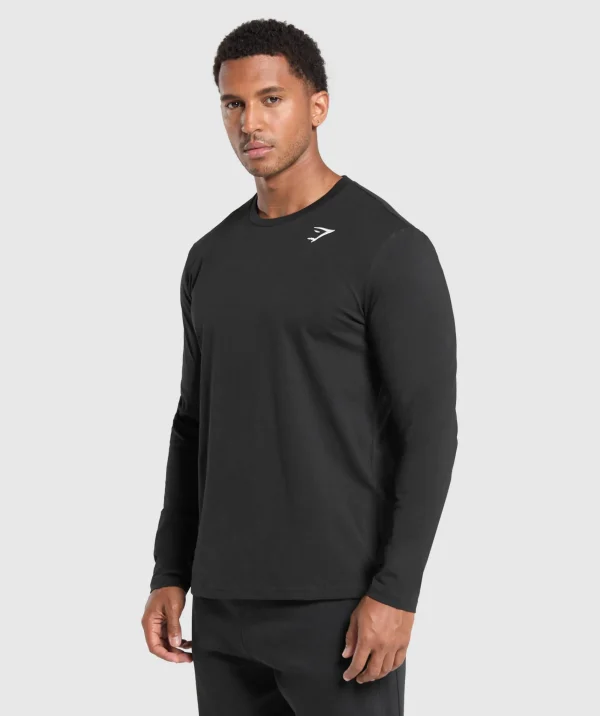 Gymshark T-shirts & Tops*Crest Long Sleeve T-Shirt Black