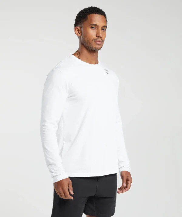 Gymshark T-shirts & Tops*Crest Long Sleeve T-Shirt White