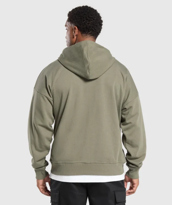 Gymshark Hoodies & Sweatshirts*Crest Oversized Zip Up Hoodie BaseGreen