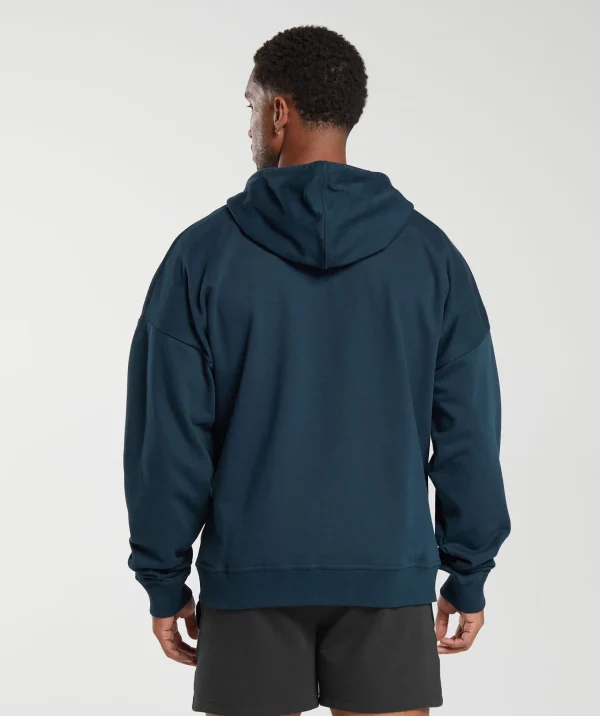 Gymshark Sweatsuits | Hoodies & Sweatshirts*Crest Oversized Zip Up Hoodie Navy