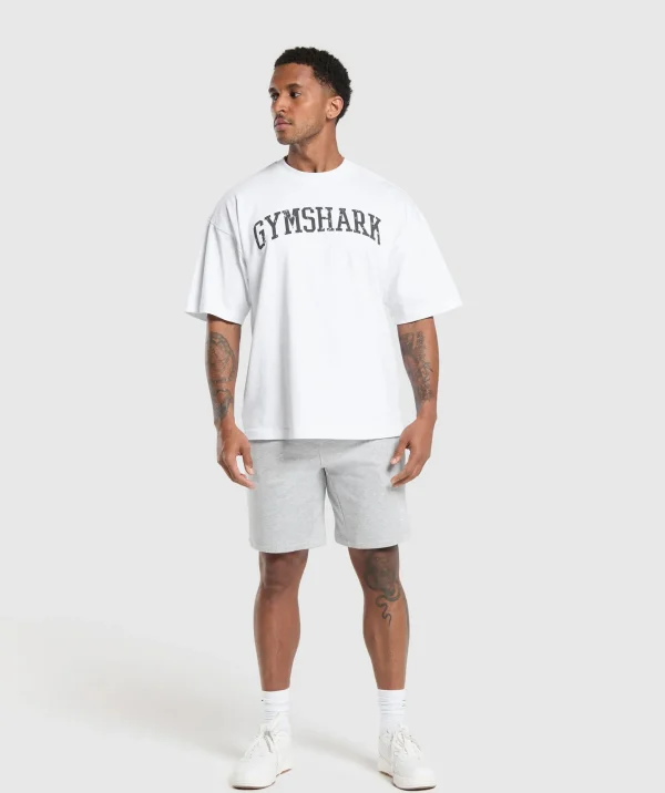 Gymshark Shorts*Crest 9" Shorts LightGreyMarl