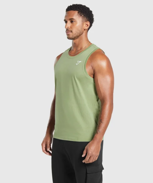 Gymshark Tank Tops*Crest Tank NaturalSageGreen