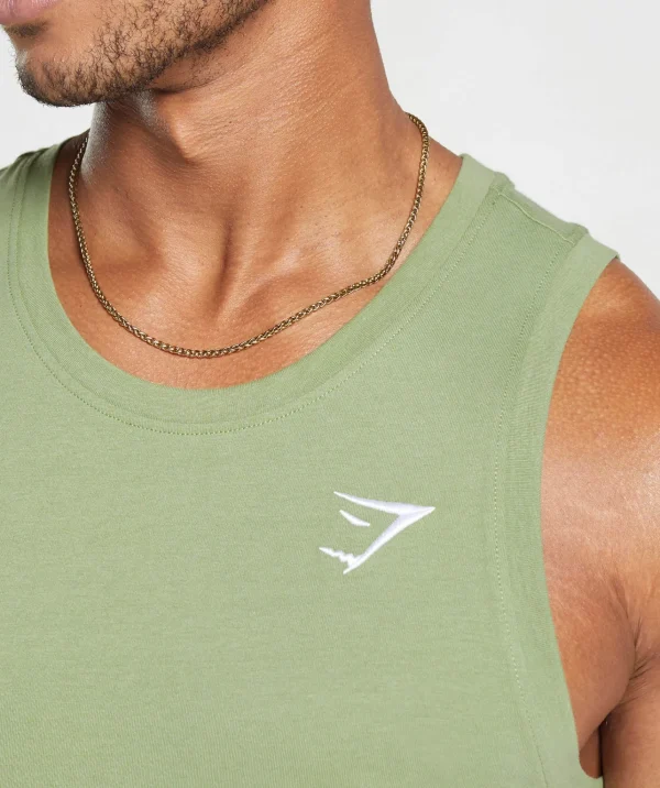 Gymshark Tank Tops*Crest Tank NaturalSageGreen