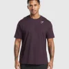 Gymshark T-shirts & Tops*Crest T-Shirt PlumBrown