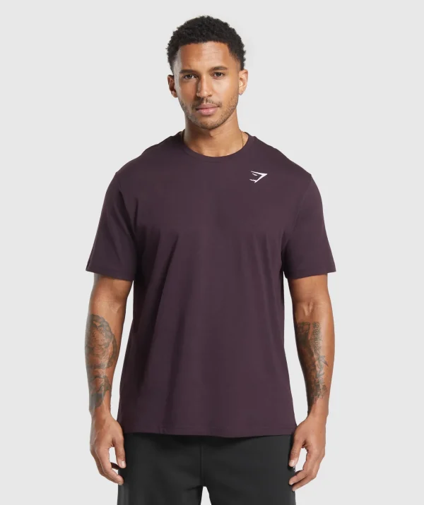 Gymshark T-shirts & Tops*Crest T-Shirt PlumBrown