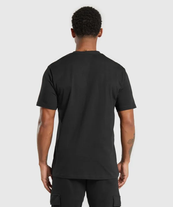 Gymshark T-shirts & Tops*Crest V-Neck T Shirt Black