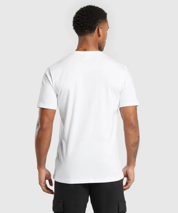 Gymshark T-shirts & Tops*Crest V-Neck T Shirt White