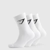 Gymshark Crew Socks*Crew Socks 3pk White