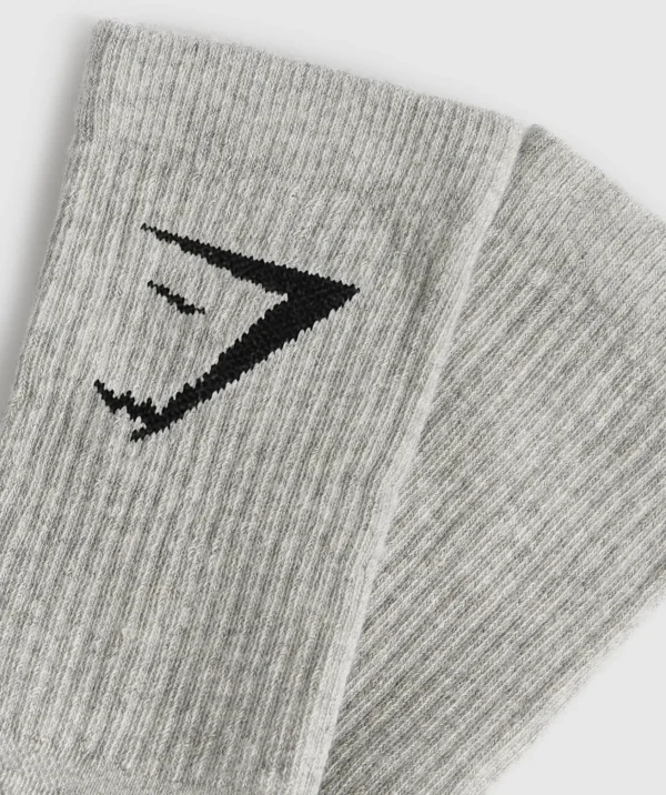 Gymshark Crew Socks*Crew Socks 5pk LightGreyMarl