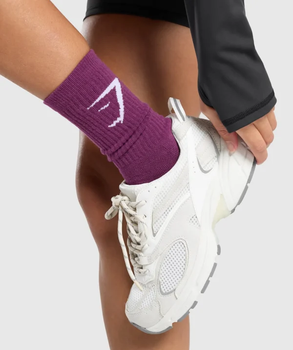 Gymshark Crew Socks*Crew Socks 3pk MagentaPurple/SoftPurple/WarmLilac