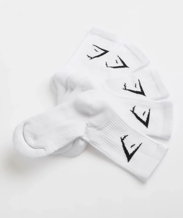 Gymshark Crew Socks*Crew Socks 5pk White