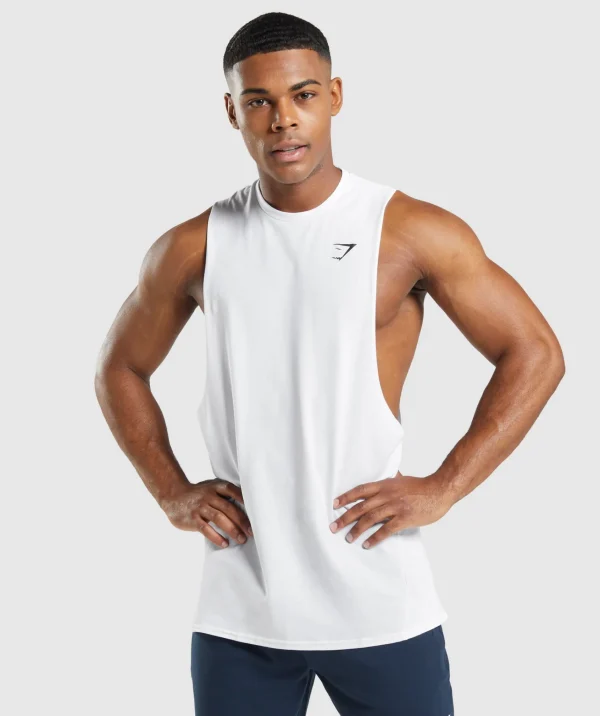 Gymshark Tank Tops | T-shirts & Tops*Critical 2.0 Drop Arm Tank White