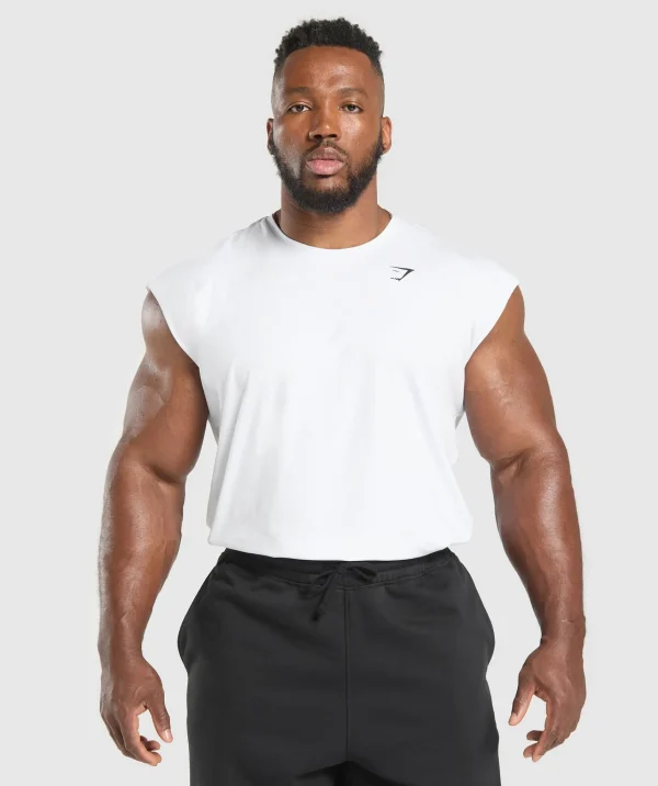 Gymshark Tank Tops | T-shirts & Tops*Critical Cut Off Tank White