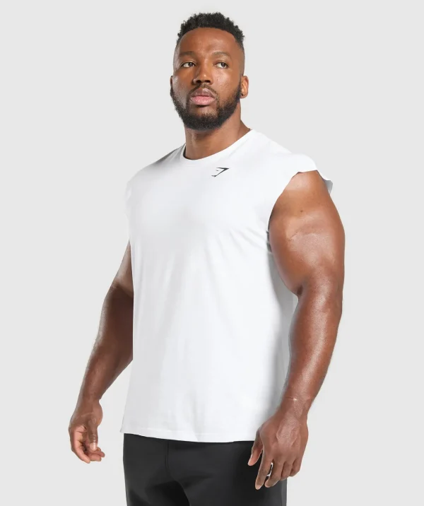 Gymshark Tank Tops | T-shirts & Tops*Critical Cut Off Tank White