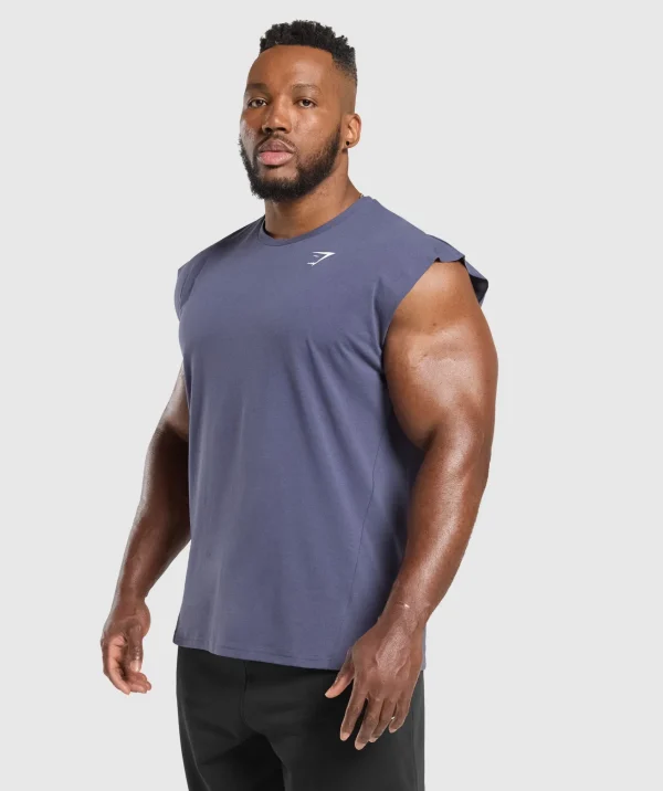 Gymshark Tank Tops | T-shirts & Tops*Critical Cut Off Tank WeightedPurple