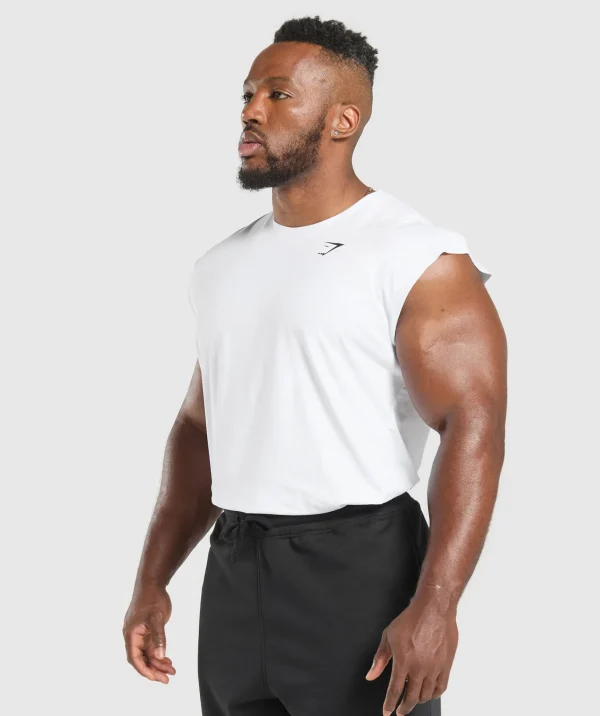 Gymshark Tank Tops | T-shirts & Tops*Critical Cut Off Tank White