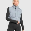 Gymshark Tank Tops | Jackets*Cropped Midi Gilet DenimGrey