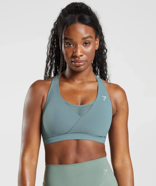 Gymshark Sports Bras*Crossover Sports Bra ThunderBlue