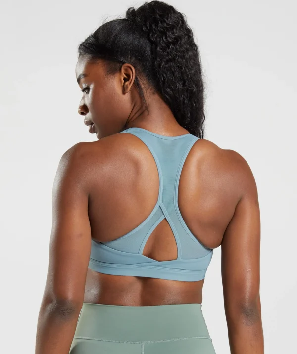 Gymshark Sports Bras*Crossover Sports Bra ThunderBlue