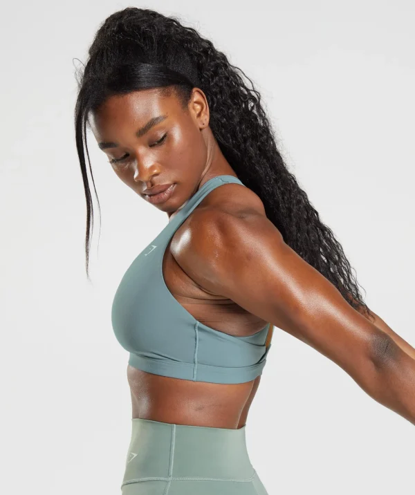 Gymshark Sports Bras*Crossover Sports Bra ThunderBlue