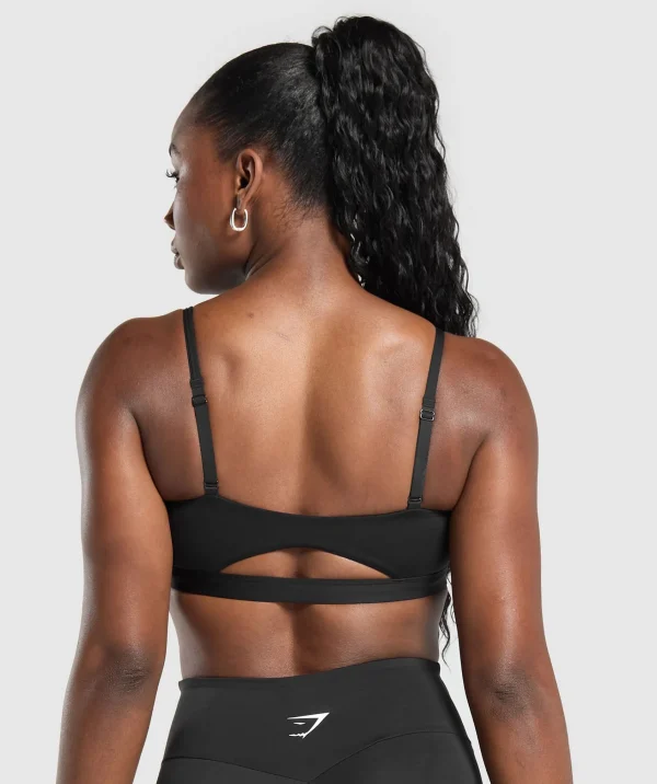 Gymshark Sports Bras*Cut Out Bandeau Black