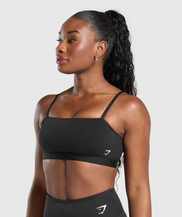 Gymshark Sports Bras*Cut Out Bandeau Black