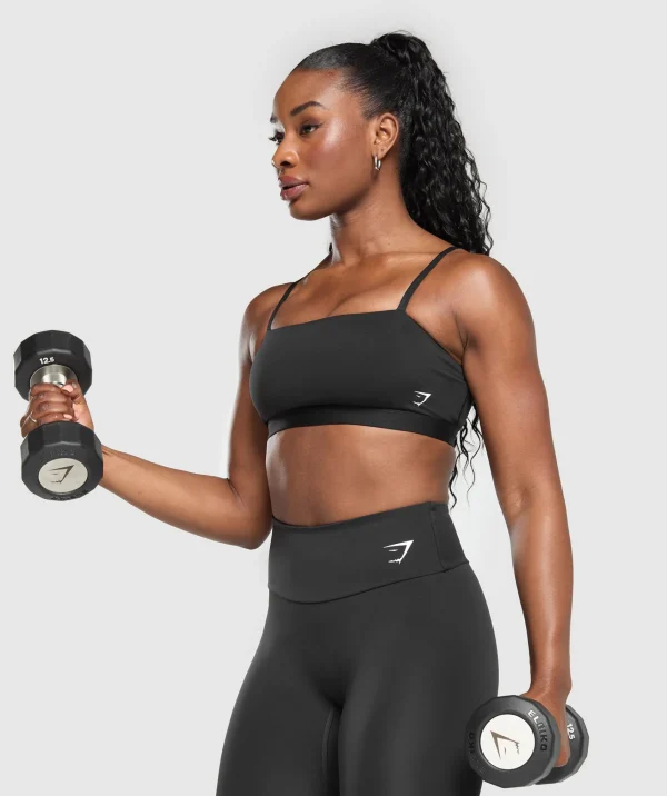 Gymshark Sports Bras*Cut Out Bandeau Black