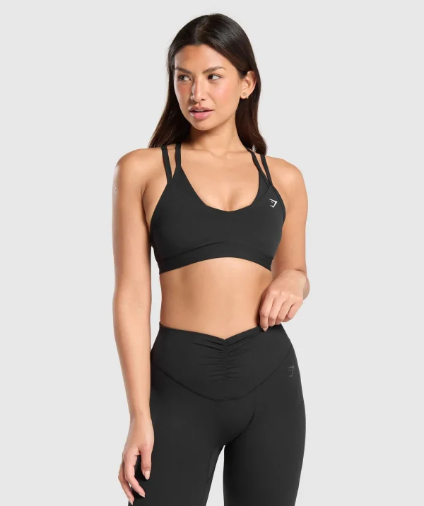 Gymshark Sports Bras*Double Up Sports Bra Black