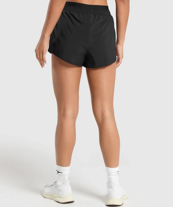 Gymshark Shorts*Double Waistband Shorts Black/Black