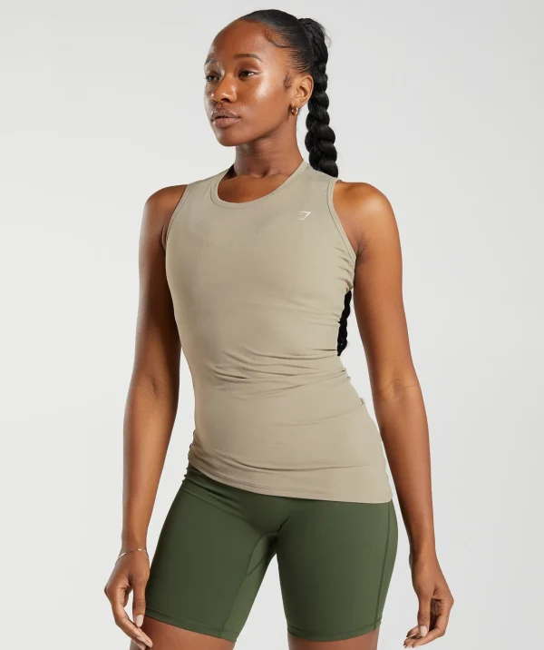 Gymshark Tank Tops | T-shirts & Tops*Elevate Asymmetric Tank CementBrown