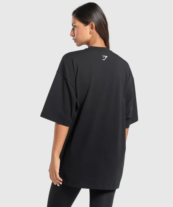 Gymshark T-shirts & Tops*Elevate Chain Oversized T-Shirt Black