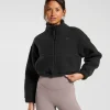 Gymshark Jackets*Elevate Fleece Midi Jacket Black