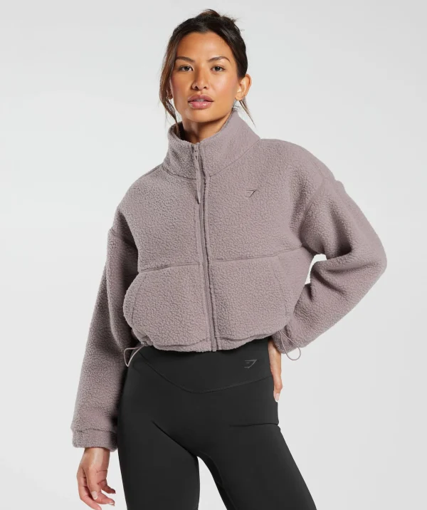 Gymshark Jackets*Elevate Fleece Midi Jacket WashedMauve