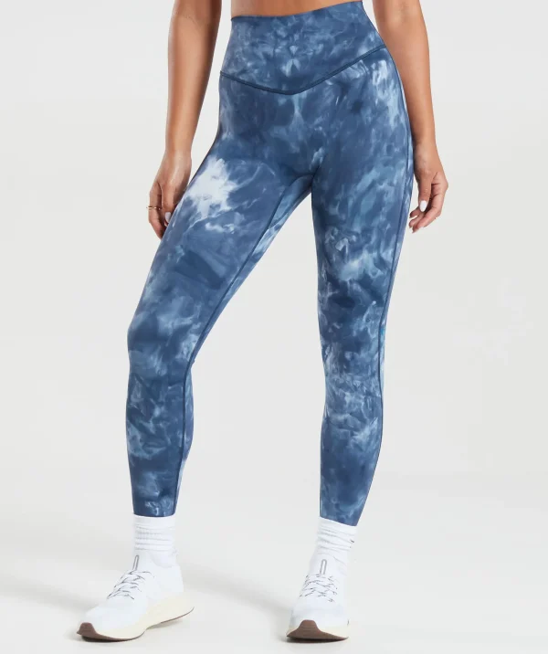 Gymshark Leggings*Elevate Leggings LakesideBlueSprayDye