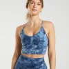 Gymshark Sports Bras*Elevate Longline Sports Bra LakesideBlueSprayDye