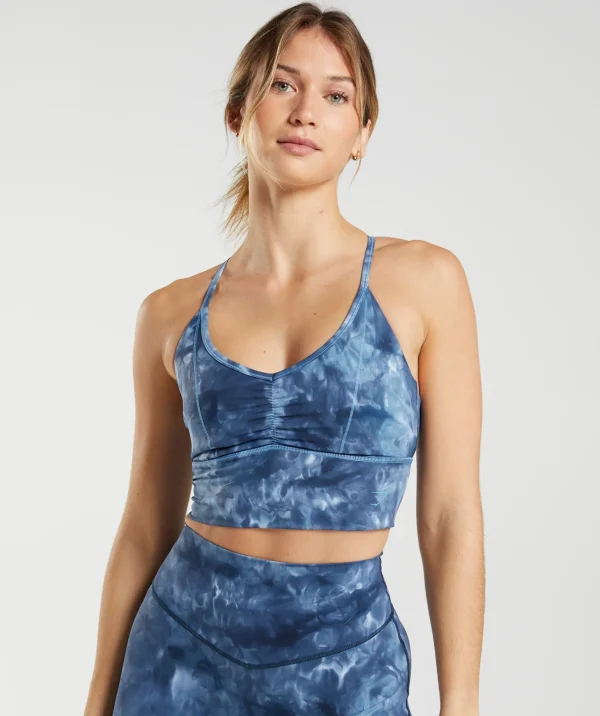 Gymshark Sports Bras*Elevate Longline Sports Bra LakesideBlueSprayDye