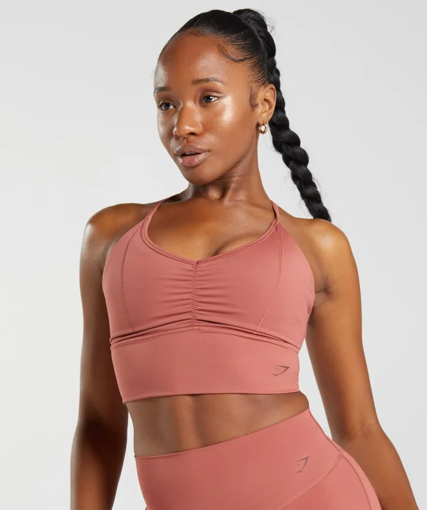 Gymshark Sports Bras*Elevate Longline Sports Bra RoseBrown