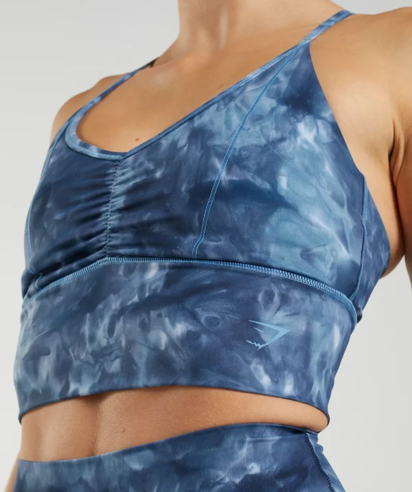 Gymshark Sports Bras*Elevate Longline Sports Bra LakesideBlueSprayDye