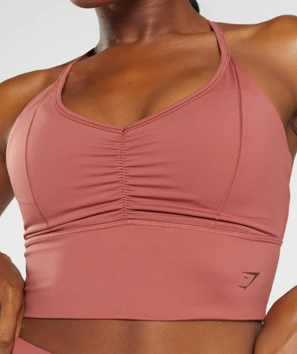 Gymshark Sports Bras*Elevate Longline Sports Bra RoseBrown