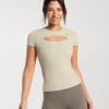 Gymshark T-shirts & Tops*Elevate Top SandyBrown