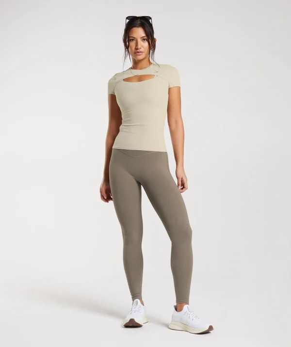 Gymshark T-shirts & Tops*Elevate Top SandyBrown